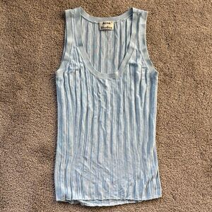 Acne Studios Sky Blue Ribbed Tank Top